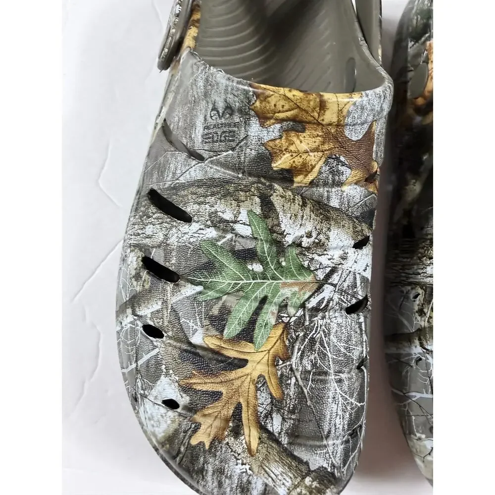 Rugged Shark Realtree Camo EVA Water Clogs Slip On Shoes Kids Size 3